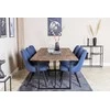 Venture Design Valgomojo stalas ir kėdžių komplektas Padang 250x100x76 cm tamsiai rudos spalvos audinys