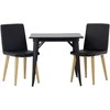 Venture Design Valgomojo stalas ir kėdžių komplektas Tempe ir Today 80x80 cm juodas MDF PU mediena