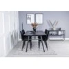 Venture Design Valgomojo stalas ir kėdžių komplektas 195x95 cm juodas