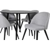 Venture Design Valgomojo stalas ir kėdžių komplektas Plaza 100x75 cm šviesiai pilkas