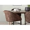 Venture Design Valgomojo stalas ir kėdžių komplektas Andy ir Evening 180x75 cm Ruda MDF Audinys