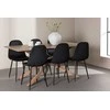 Venture Design Valgomojo stalas ir kėdžių komplektas Piazza valgomojo stalas su Polar valgomojo kėde 180x90 cm juoda mocha