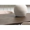 Venture Design Valgomojo stalas ir kėdžių komplektas Akmeninis ovalus valgomojo stalas ir Modesto valgomojo kėdės 220x100 cm juodas faneruotė smėlio spalvos boucle
