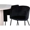 Venture Design Valgomojo stalas ir kėdžių komplektas Bianca ovalus valgomojo stalas ir Berit kėdės 200x90x75 cm balta juoda