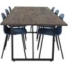 Venture Design Valgomojo stalas ir kėdžių komplektas Padang 250x100x76 cm Mėlynas