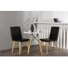 Venture Design Valgomojo stalas ir kėdžių komplektas Danburi 60 cm juoda mediena MDF dirbtinė oda