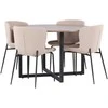 Venture Design Valgomojo stalas ir kėdžių komplektas Durango valgomojo stalas ir Modesto valgomojo kėdė 120 cm juoda