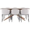 Venture Design Valgomojo stalas ir kėdžių komplektas Piazza su Evelina 180x90 cm moka aksomas plienas