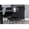 Venture Design Valgomojo stalas ir kėdžių komplektas Estelle apvalus valgomojo stalas ir Muche valgomojo kėdės 106x75 cm juoda