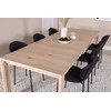 Venture Design Valgomojo stalas ir kėdžių komplektas 170x250 cm Balta Juoda