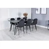 Venture Design Valgomojo stalas ir kėdžių komplektas 195x95 cm juodas