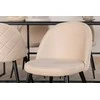 Venture Design Valgomojo stalas ir kėdžių komplektas 200x90x74 cm Juodas stiklas Aksomas