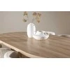 Venture Design Valgomojo stalas ir kėdžių komplektas Bootcut valgomojo stalas su Agnes valgomojo kėde 230x115 cm balta