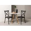 Venture Design Valgomojo stalas ir kėdžių komplektas Danburi ir Crosett 60 cm juodos medžio imitacijos