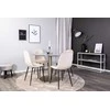 Venture Design Valgomojo stalas ir kėdžių komplektas Estelle 106x75 cm Juoda Smėlio spalvos