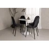 Venture Design Valgomojo stalas ir kėdžių komplektas Hamden 80x75 cm balto veliūro