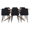 Venture Design Valgomojo stalas ir kėdžių komplektas Piazza Night 180x90 cm Juoda Mocha