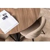 Venture Design Valgomojo stalas ir kėdžių komplektas Durango 120 cm Juodasis graikinis riešutas Smėlio spalvos MDF audinys