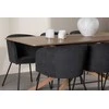 Venture Design Valgomojo stalas ir kėdžių komplektas Piazza valgomojo stalas su Berit valgomojo kėde 180x90 cm juoda moka