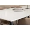Venture Design Valgomojo stalas ir kėdžių komplektas Jimmy valgomojo stalas 195x90x76 cm juodos spalvos audinys