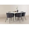 Venture Design Valgomojo stalas ir kėdžių komplektas Silar valgomojo stalas su Berit valgomojo kėde 180x90 cm balta