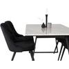 Venture Design Valgomojo stalas ir kėdžių komplektas Estelle 140x90 cm Balta Juoda
