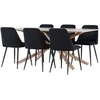 Venture Design Valgomojo stalas ir kėdžių komplektas Piazza Night 180x90 cm Juoda Mocha