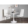 Venture Design Valgomojo stalas ir kėdžių komplektas Hamden ir Pastill 60 cm baltas metalas