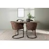 Venture Design Valgomojo stalas ir kėdžių komplektas Andy ir Evening 180x75 cm Ruda MDF Audinys