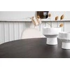 Venture Design Valgomojo stalas ir kėdžių komplektas, Stone ir Polar juoda ir smėlio spalvos faneruotas ir aksominis