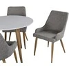 Venture Design Valgomojo stalas ir kėdžių komplektas Polar ir Plaza 90x75 cm šviesiai pilka