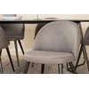 Venture Design Valgomojo stalas ir kėdžių komplektas Petra 190x90x75 cm juodas aksomas mikropluoštas