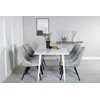 Venture Design Valgomojo stalas ir kėdžių komplektas Polar 180 cm baltas šviesiai pilkas