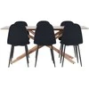 Venture Design Valgomojo stalas ir kėdžių komplektas Piazza valgomojo stalas su Polar valgomojo kėde 180x90 cm juoda mocha