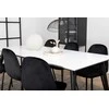 Venture Design Valgomojo stalas ir kėdžių komplektas Jimmy valgomojo stalas ir Polar valgomojo kėdė 195x90x76 cm juoda balta