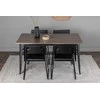 Venture Design Valgomojo stalas ir kėdžių komplektas Tempe valgomojo stalas ir Kenth kėdė 140x80 cm juoda