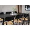 Venture Design Valgomojo stalas ir valgomojo kėdės 180x90 cm juodos spalvos