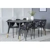 Venture Design Valgomojo stalas ir valgomojo kėdės 180x90 cm juodos spalvos