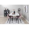 Venture Design Valgomojo stalas ir valgomojo kėdės 240x100x75 cm Rožinė Juoda