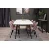 Venture Design Valgomojo stalas ir valgomojo kėdės 240x100x75 cm Rožinė Juoda