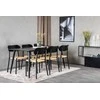 Venture Design Valgomojo stalas ir valgomojo kėdės 180x90 cm juodos spalvos