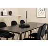 Venture Design Valgomojo stalas ir valgomojo kėdžių komplektas Pelle 190x90x75 cm juodas