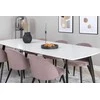 Venture Design Valgomojo stalas ir valgomojo kėdės 240x100x75 cm Rožinė Juoda