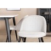 Venture Design Valgomojo stalas, Jimmy, 150-240x90x76 cm, Juodas, Valgomasis kėdė, Velvetas, 50x57x76.5 cm, Šviesiai pilkas