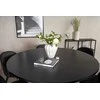 Venture Design Valgomojo stalas, Kopenhaga, ⌀140 cm, Juodas / Valgomasis kėdė, Samtis, 57x76.5x50 cm, Juoda
