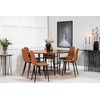 Venture Design Valgomojo stalas, Kopenhaga, ⌀140 cm, Ruda / Valgomasis kėdė, Poliaras, 53x87x44 cm, Juoda