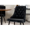 Venture Design Valgomojo stalas, Kopenhaga, ⌀140 cm, Ruda / Valgomasis kėdė, Veltinė prabanga, 66x88.5x50 cm, Juoda