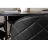 Venture Design Valgomojo stalas, Kopenhaga, ⌀140 cm, Juodas / Valgomasis kėdė, Samtis, 57x76.5x50 cm, Juoda