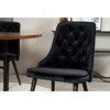 Venture Design Valgomojo stalas, Kopenhaga, ⌀140 cm, Ruda / Valgomasis kėdė, Veltinė prabanga, 66x88.5x50 cm, Juoda