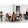 Venture Design Valgomojo stalas, Kopenhaga, ⌀140 cm, Ruda / Valgomasis kėdė, Poliaras, 53x87x44 cm, Juoda